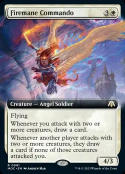 MTG Firemane Commando - Extended Art, NM-Mint, English Commander: March of the M - Image 1