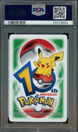 2006 Pokemon 10th Anniversary Playing Card 7 Of Clubs Magcargo Slugma PSA 10 - Image 2