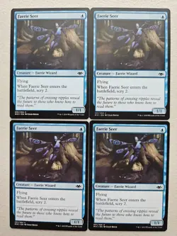 MTG 4x Faerie Seer MH1 051/254 Light Play - Image 1