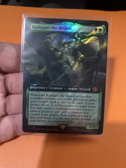 MTG LOTR: Tales of Middle-earth: Radagast the Brown Extended Art Surge Foil NM - Image 1