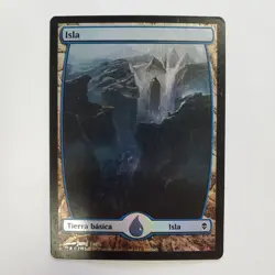 SPANISH FOIL ISLAND FULL ART 235 ZENDIKAR FOREIGN MTG MP - Image 1