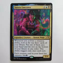 MISPRINT SATORU UMEZAWA KAMIGAWA: NEON DYNASTY PURPLE RING MTG NM - Image 1
