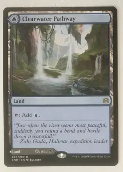 CLEARWATER PATHWAY / MURKWATER PATHWAY Zendikar Rising MTG Magic NM Rare - Image 1