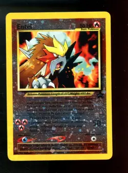 2001 Pokemon TCG Black Star Promo #34 Entei Reverse Holo - Image 1