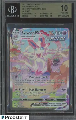2021 Pokemon SWSH Evolving Skies Vmax SCR #212 Sylveon Alt Art BGS 10 PRISTINE - Image 1
