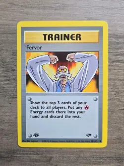 Pokemon TCG Fervor 124/132 1st Edition Gym Challenge NM - Image 1