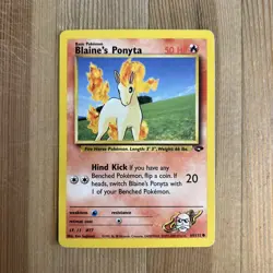Blaine's Ponyta 64/132 Common Pokemon Gym Challenge Unlimited WOTC LP 2000 - Image 1