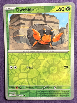 Dwebble 6/182 | Paradox Rift | Reverse Holo | Pokemon (NM) - Image 1