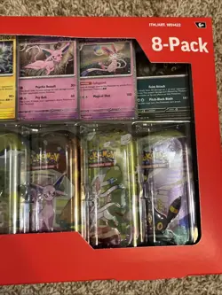 Pokemon Prismatic Evolutions Costco 8 Mini-Tin Bundle w/Promo SEALED - Image 4