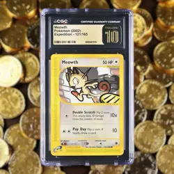 ✨ CGC 10 PRISTINE Gem Mint ✨ Pokemon TCG Expedition Meowth #121 2002 Vintage - Image 1