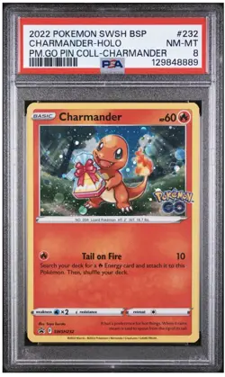 PSA 8 Charmander Cosmos Holo SWSH232 Pokemon Go Black Star Promo 2022 #232 🔥 - Image 1