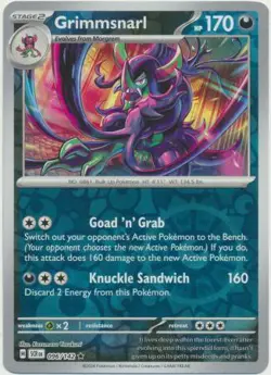 GRIMMSNARL 096/142 STELLAR CROWN POKEMON (REVERSE HOLO, NM) - Image 1