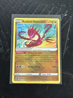 Pokemon TCG Radiant Eternatus Crown Zenith 105/159 Holo Radiant Rare - Image 1