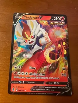 Pokemon TCG Cinderace V 044/264 Ultra Rare Fusion Strike - Image 1