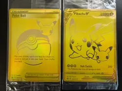 Pokemon Celebrations Pikachu V & PokeBall Gold Promos SEALED SWSH 145 & SWSH 146 - Image 1