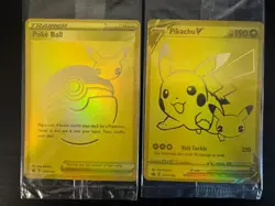 Pokemon Celebrations Pikachu V & PokeBall Gold Promos SEALED SWSH 145 & SWSH 146 - Image 2