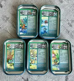 Pokemon TCG: Kanto Friends Mini Tins Complete Art Set ~ All 5 Tins ~ *EMPTY* - Image 3