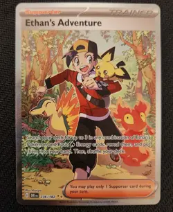 Pokemon Ethan's Adventure 236/182 Sv10: Destined Rivals - Illustration Rare SIR - Image 1