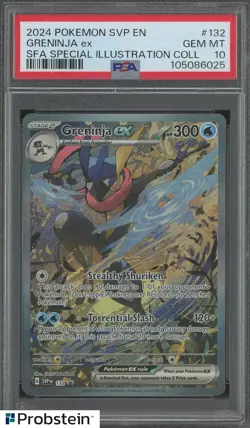 2024 Pokemon SVP EN SFA Illustration Rare #132 Greninja Ex PSA 10 GEM MINT - Image 1