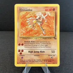 Hitmonlee 22/62 Fossil Rare Non-Holo Vintage Pokemon TCG Card - Image 1