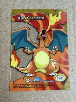 2000 Topps Pokemon Charizard Tv Animation Clear Card - Image 3