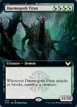 Daemogoth Titan (Extended Art) - Near Mint MTG Strixhaven - Image 1