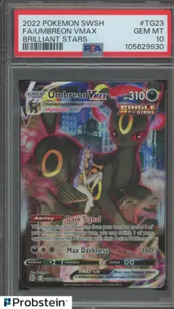 2022 Pokemon SWSH Brilliant Stars #TG23 Umbreon Vmax FA PSA 10 GEM MINT - Image 1
