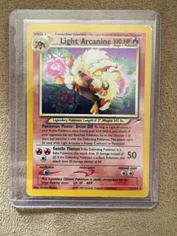 Pokemon TCG Light Arcanine Neo Destiny Holo Card 12/105 Unlimited Rare - Image 1