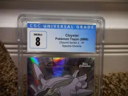 Cloyster Topps Chrome series 2 SPECTRA cgc 8 NM MINT Pokemon 2000 91 psa card - Image 2