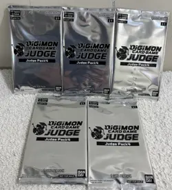 5 Pack Lot of Digimon Card Game Judge Pack 4 - Sealed - Image 1