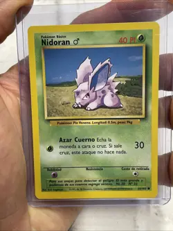 NIDORAN - 55/102 - 40 PI - SPANISH Base Set - Pokemon Card - NM Vintage Vtg TCG - Image 1