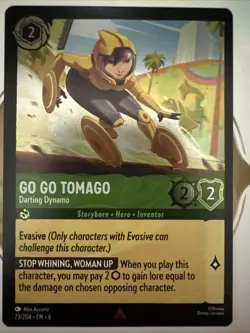 Disney Lorcana Go Go Tomago Darting Dynamo Azurite Sea Card 73/204 Cold Foil - Image 1