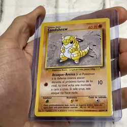 Pokemon SPANISH Sandshrew 62/102 Base Set - Common Pokemon Card - LP/NM Vintage - Image 2