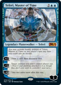 1 x Teferi, Master of Time - Core Set 2021 - NM-Mint - MTG - Image 1