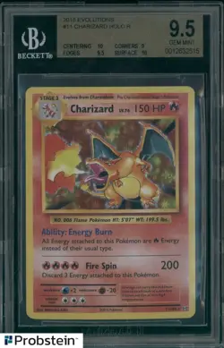 2016 Pokemon XY Evolutions Charizard Holo #11 BGS 9.5 Gem Mint - Image 1
