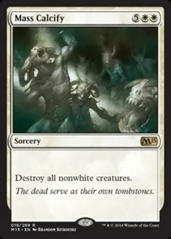MTG Mass Calcify, Magic 2015, Heavily Played, English - Image 1
