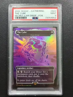 2022 Magic the Gathering Secret Lair Fortnite KEVIN The Cube Foil PSA 9 Mint 447 - Image 1