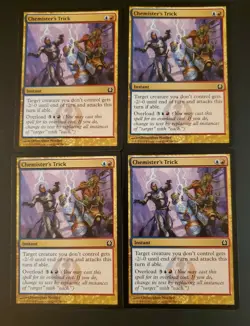Mtg 4x Chemister's Trick Moderate Play - Image 1