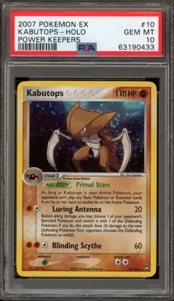 Pokemon Kabutops EX Power Keepers Holo Rare #10 PSA 10 Gem Mint - Image 1