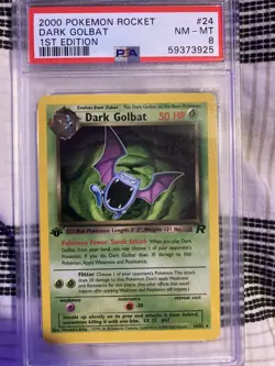 1st Edition Dark Golbat 24/82 Non Holo Rare Team Rocket Set Vintage Pokemon TCG - Image 1