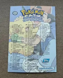 2000 Topps Pokemon Movie Animation Edition Checklist - Image 3