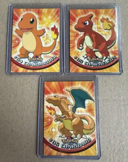 2000 Topps Pokemon TV Animation Edition #4Charmander #5Charmeleon #6Charizard - Image 1