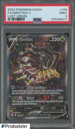 2022 Pokemon SWSH Lost Origin #186 Giratina V FA PSA 9 MINT - Image 1