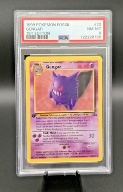 1999 Pokemon Fossil Gengar #20 1ST Edition PSA 8 NM-MT - Image 3