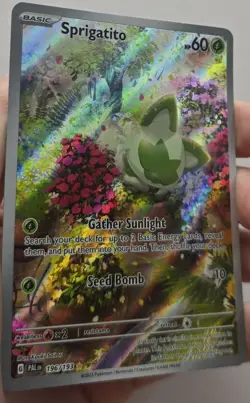 2023 SPRIGATITO 196/193 PALDEA EVOLVED ILLUSTRATION RARE POKEMON TCG - Image 2