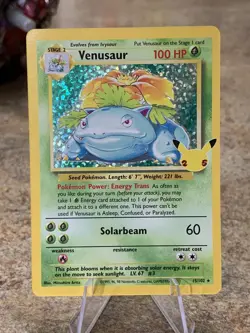 Pokemon Venusaur 15/102 25th Anniversary Celebrations Holo Base Set - Image 1