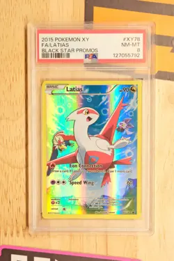2015 POKEMON XY BLACK STAR PROMOS #XY78 FULL ART/LATIAS PSA 8 - Image 1