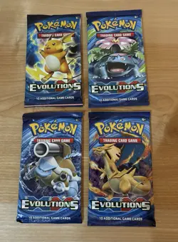 Pokemon XY Evolutions Booster Pack Art Set Of 4 - NEW SEALED - Image 1