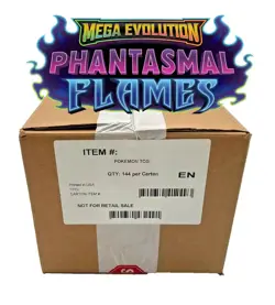 Pokemon Mega Evolution Phantasmal Flames Sleeved Booster Case 144 Packs pre - Image 1