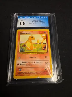 CHARMANDER 1999 POKEMON ORIGINAL BASE SET COMMON MINT 46/102 CGC 1.5 - Image 1